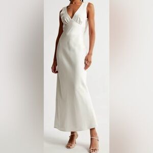 Abercrombie & Fitch Cream Maxi Dress